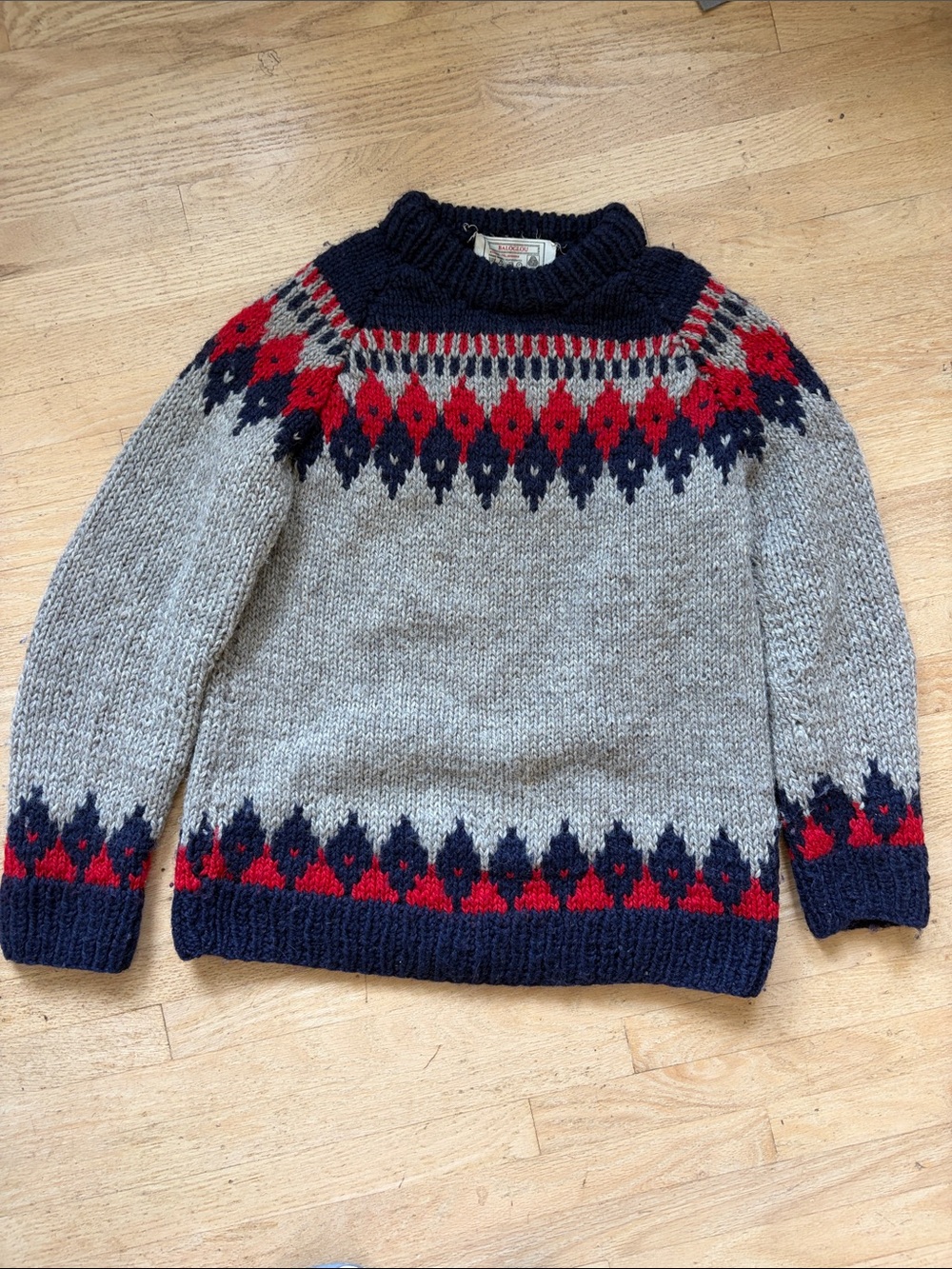 Baloglou wool sweater Greek Greece unisex vintage